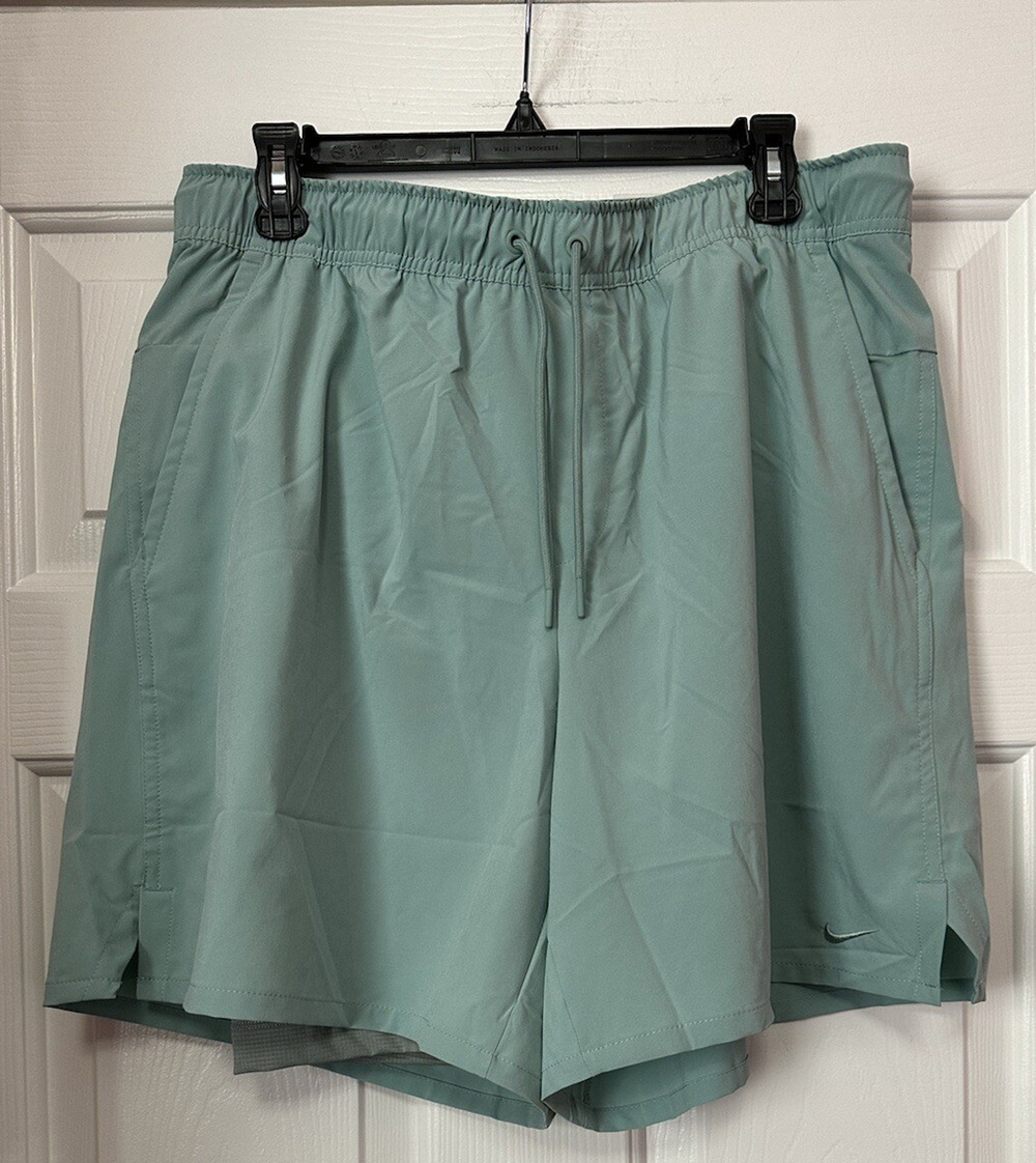 Nike Unlimited 7" 2-in-1 Lined Training Shorts DV9334-309 Green Men’s Size S